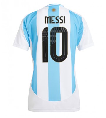 Argentina Lionel Messi #10 Hjemmebanetrøje Dame Copa America 2024 Kort ærmer